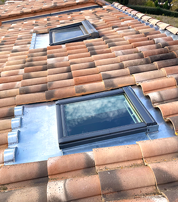 Abergement zinc velux® - Birgy couverture sud France